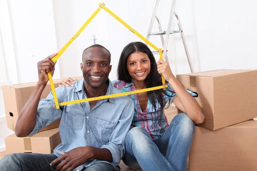 Happy Couple in Home Frame